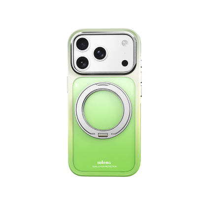 Apple iPhone 18 Pro Max Case M-safe Charging Enabled Hard PC Cover with Stand by Wlons Arvox Green