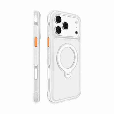 Apple iPhone 18 Pro Max Case M-safe Charging Stand Airbag Design Mutural Air Shield Series Cover White