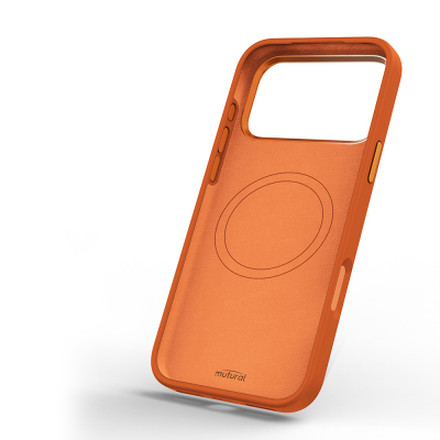 Apple iPhone 18 Pro Max Case with M-safe Charging Feature, 3D Printed Design, Mutural The Dog Series Cover Orange