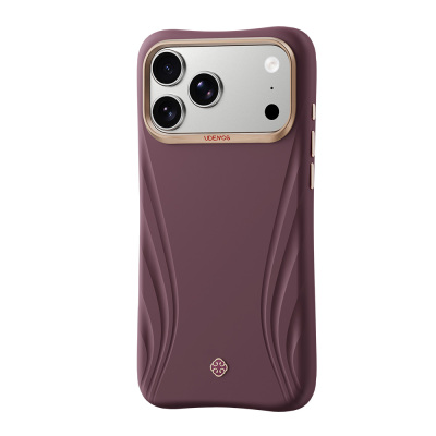 Apple iPhone 18 Pro Max Case with M-Safe Charging Feature, Striped Logo, Udemos Freedom Series Cover Bordo