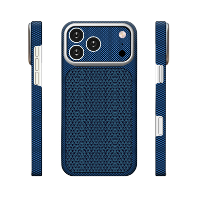 Apple iPhone 18 Pro Max Case with M-Safe Charging Feature, Zore Paris Nexel Hard PC Cover Navy blue