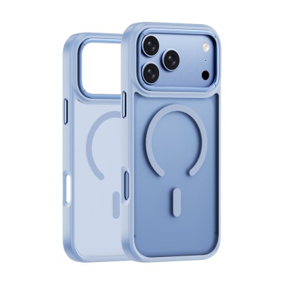 Apple iPhone 18 Pro Max Case Wiwu FGG-012 ArmorPro Series M-safe Charging Enabled Fingerprint Resistant Case Açık Mavi