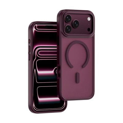 Apple iPhone 18 Pro Max Case Wiwu FGG-012 ArmorPro Series M-safe Charging Enabled Fingerprint Resistant Case Bordo