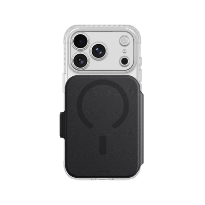 Apple iPhone 18 Pro Max Kılıf M-safe Özellikli Amazingthing Titan Lens Flip Serisi Kartlıklı Kapak Siyah