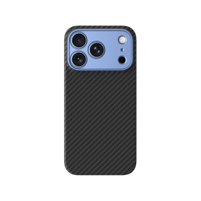 Apple iPhone 18 Pro Max Kılıf M-safe Şarj Özellikli 1500D Aramid Fiber Lens Korumalı Amazingthing Titan Max Serisi Karbon Kapak Mavi