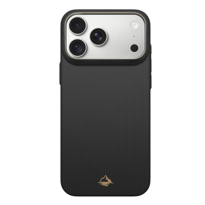 Apple iPhone 18 Pro Max Kılıf M-safe Şarj Özellikli Raptic Aramid Skin Reynis Serisi Karbon Kapak Siyah