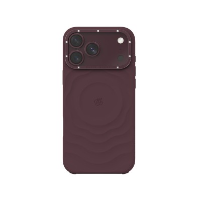 Apple iPhone 18 Pro Max Kılıf M-safe Şarj Özellikli Wiwu Magic Merry Blossom Drift Serisi Kapak Bordo