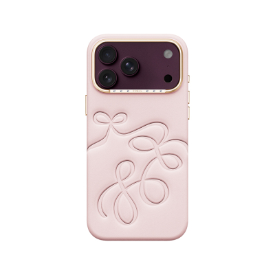 Apple iPhone 18 Pro Max Kılıf Oyma Desenli Arka Yüzey Coehl Cloude Kapak Açık Pembe