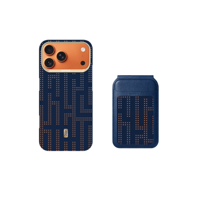 Apple iPhone 18 Pro Max Kılıf Raptic 2in1 Bundle Kit Aramid Skin Grid Serisi Kartlık ve Karbon Kapak Lacivert