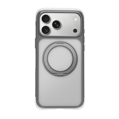 Apple iPhone 18 Pro Max Kılıf Wiwu AG-203 AeroGuard Ultra Serisi M-safe Şarj Özellikli Airbag Tasarımlı Standlı Kapak Gri
