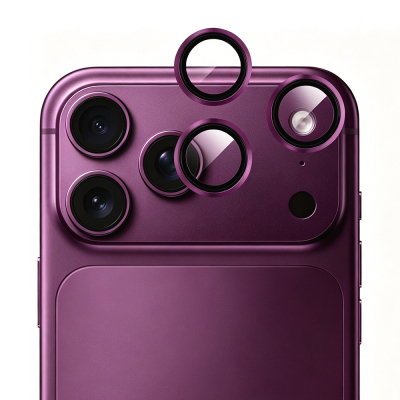 Apple iPhone 18 Pro Max Mohseven Sapphire One by One Aluminum Sapphire Camera Lens Protector Plum