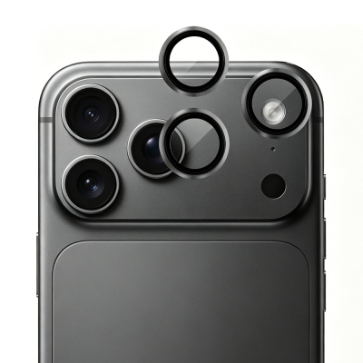 Apple iPhone 18 Pro Max Mohseven Sapphire One by One Aluminum Sapphire Camera Lens Protector Dark Grey