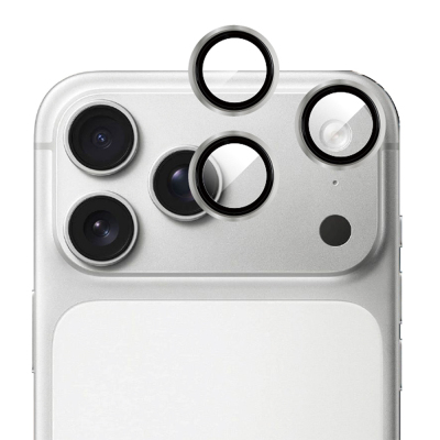 Apple iPhone 18 Pro Max Mohseven Sapphire One by One Aluminum Sapphire Camera Lens Protector Silver