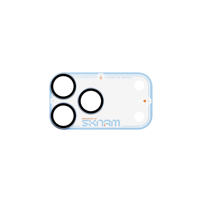 Apple iPhone 18 Pro Skinarma Atlas Serisi Ionix Kamera Lens Koruyucu Mavi