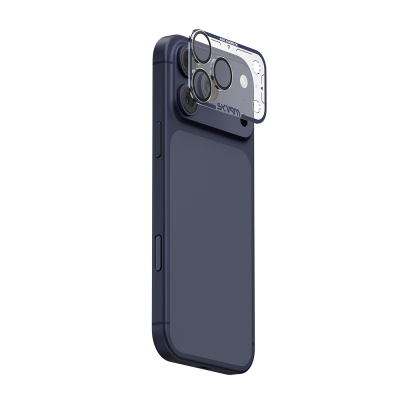 Apple iPhone 18 Pro Skinarma Magma Serisi Mat Kamera Lens Koruyucu Mavi
