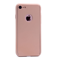 Apple iPhone 5 Kılıf Zore 360 3 Parçalı Rubber Kapak Gold