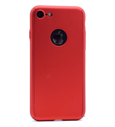 Apple iPhone 5 Kılıf Zore 360 3 Parçalı Rubber Kapak Kırmızı