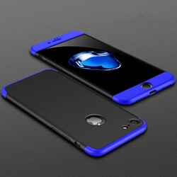 Apple iPhone 5 Kılıf Zore Ays Kapak Siyah-Mavi