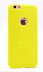Apple iPhone 5 Kılıf Zore Premier Silikon Kapak Sarı