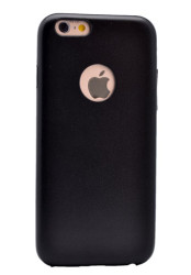 Apple iPhone 6 Kılıf Zore 1-1 Deri Soft Kapak Siyah