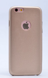 Apple iPhone 6 Kılıf Zore 1-1 Deri Soft Kapak Gold