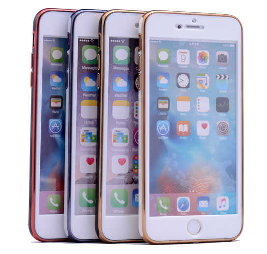 Apple iPhone 6 Kılıf Zore Arkası Parlak 360 Silikon - 2