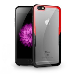 Apple iPhone 6 Kılıf Zore Craft Arka Kapak Siyah-Kırmızı