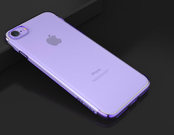 Apple iPhone 6 Kılıf Zore Dört Köşeli Lazer Silikon Kapak Mavi