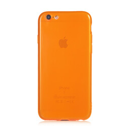 Apple iPhone 6 Kılıf Zore Mun Silikon Turuncu