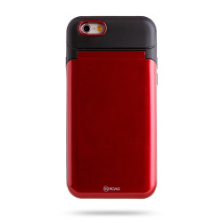 Apple iPhone 6 Kılıf Roar Mirror Bumper Kapak Kırmızı