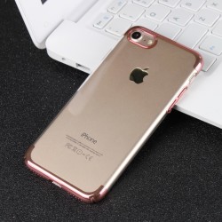 Apple iPhone 6 Kılıf Zore Tareks Şeffaf Kapak Rose Gold