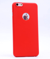 Apple iPhone 6 Plus Kılıf Zore 1.Kalite PP Silikon Kırmızı