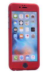 Apple iPhone 6 Plus Kılıf Voero 360 Çift Parçalı Kılıf Kırmızı