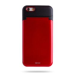 Apple iPhone 6 Plus Kılıf Roar Mirror Bumper Kapak Kırmızı