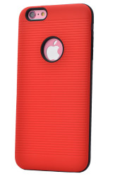 Apple iPhone 6 Plus Kılıf Zore Youyou Silikon Kapak Kırmızı