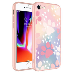 Apple iPhone 7 Case Camera Protected Patterned Hard Silicone Zore Epoksi Cover NO4