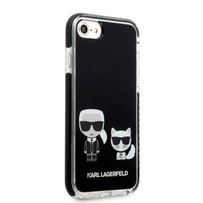 Apple iPhone 7 Case Karl Lagerfeld Edges Black Silicone K&C Design Cover Black