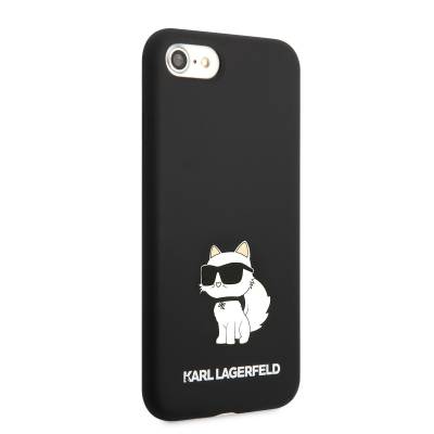 Apple iPhone 7 Case Karl Lagerfeld Silicone Choupette Design Cover Black