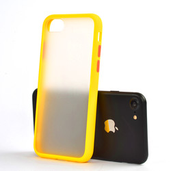 Apple iPhone 7 Case Zore Fri Silicon Yellow