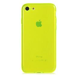 Apple iPhone 7 Case Zore Mun Silicon Yellow