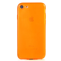 Apple iPhone 7 Case Zore Mun Silicon Orange