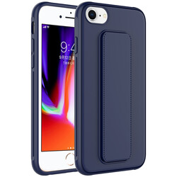 Apple iPhone 7 Case Zore Qstand Cover Navy blue