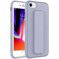 Apple iPhone 7 Case Zore Qstand Cover Grey