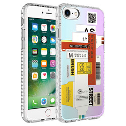 Apple iPhone 7 Kılıf Airbag Kenarlı Renkli Desenli Silikon Zore Elegans Kapak NO2