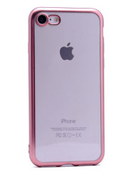 Apple iPhone 7 Kılıf Zore Lazer Kaplama Silikon Rose Gold