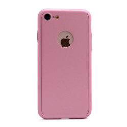 Apple iPhone 7 Kılıf Zore 360 3 Parçalı Rubber Kapak Rose Gold