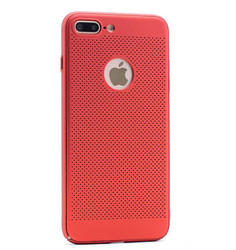 Apple iPhone 7 Kılıf Zore 360 Delikli Rubber Kırmızı
