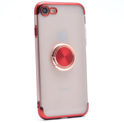 Apple iPhone 7 Kılıf Zore Gess Silikon Kırmızı-Rose Gold
