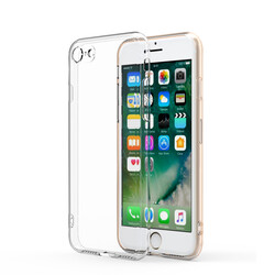Apple iPhone 7 Kılıf Zore Kamera Korumalı Süper Silikon Kapak Renksiz