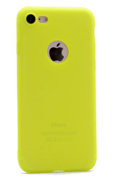 Apple iPhone 7 Kılıf Zore Premier Silikon Kapak Sarı